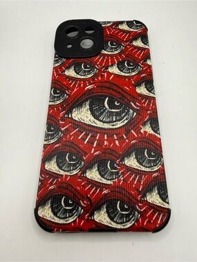 iPhone 13 Phone Case Trippy Eyes Horror Red - Blood - Eyes Red